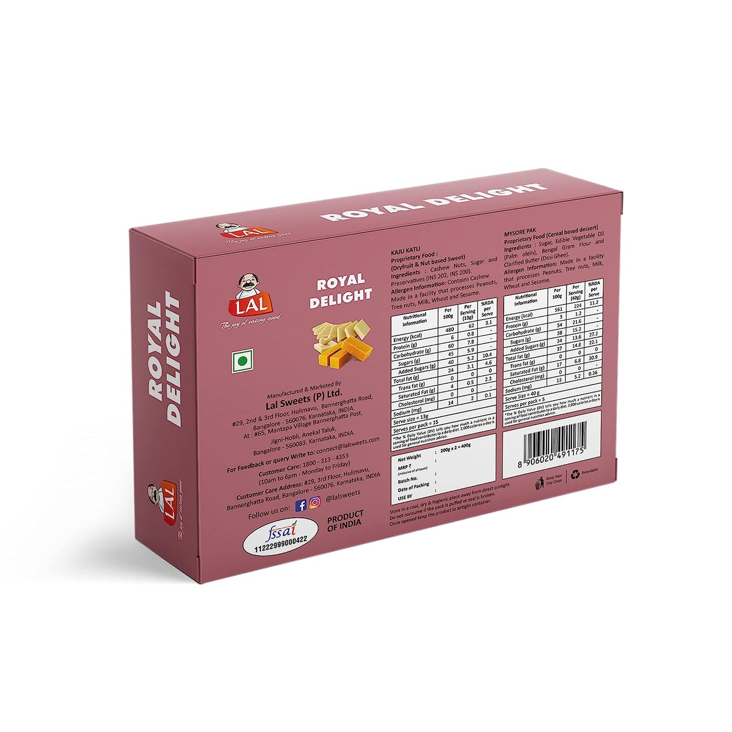 Lal Sweets Royal Delight - 400gm