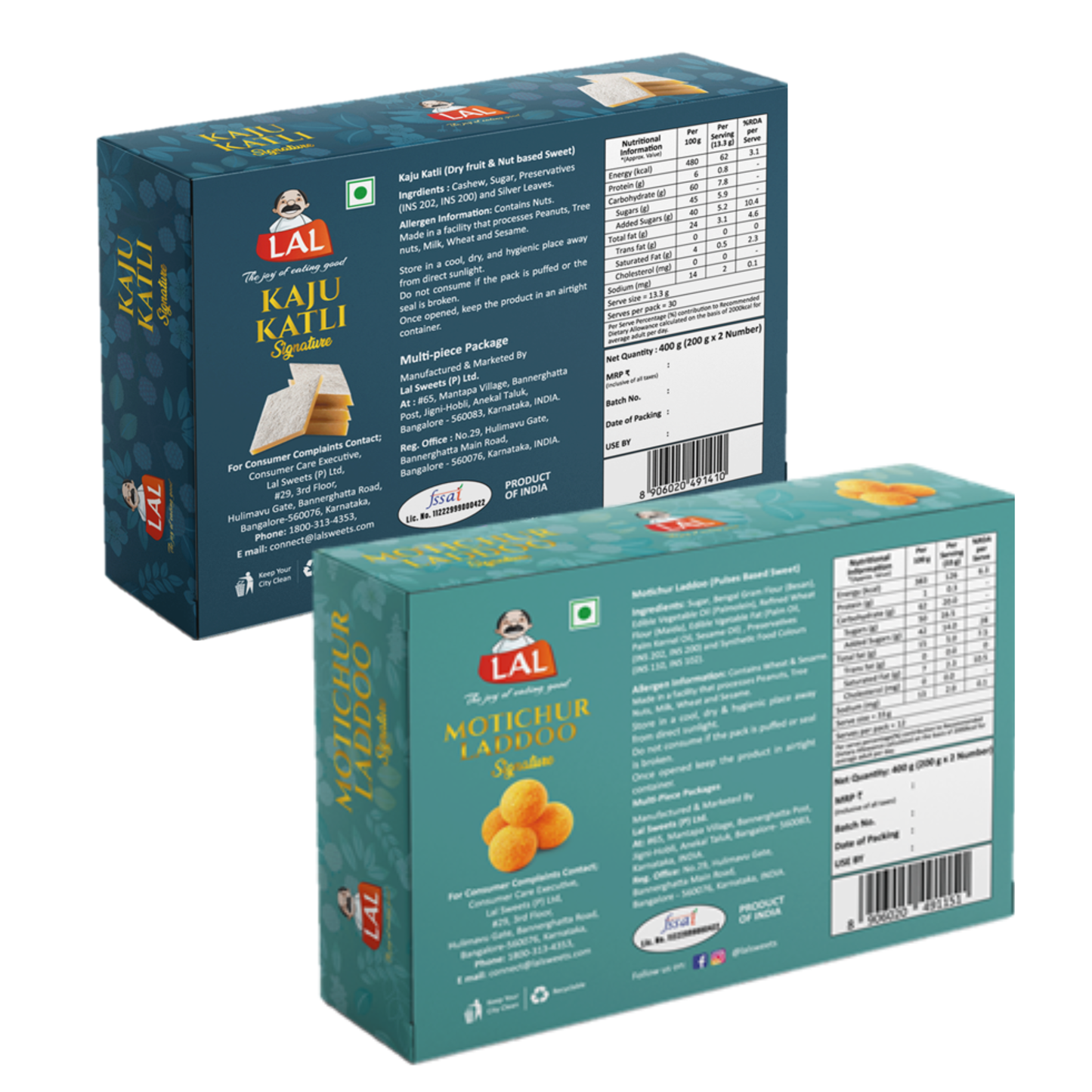 Kaju Katli 400gm & Motichur Laddoo 400gm