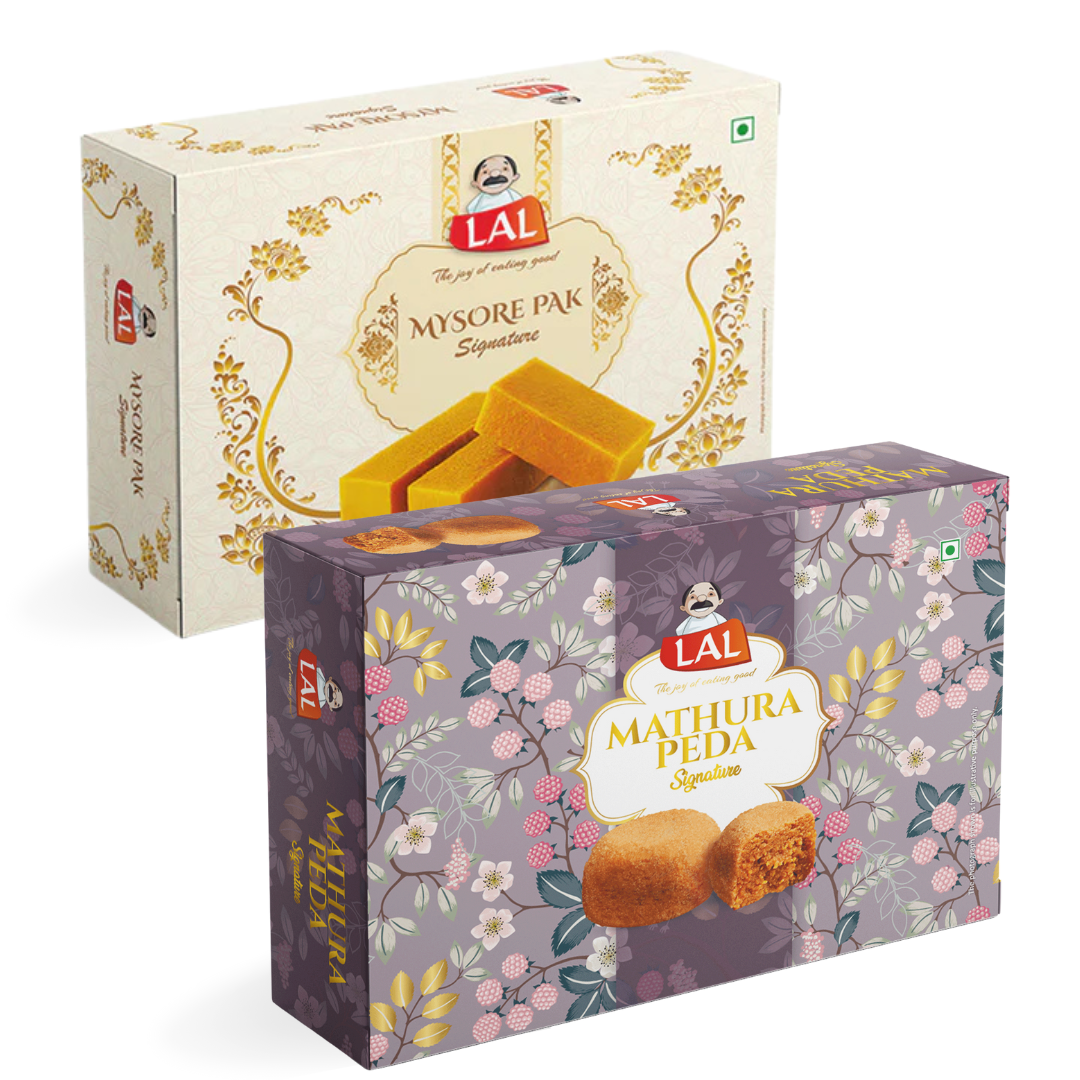 Mysore Pak Signature 400 gm & Mathura Peda 400gm