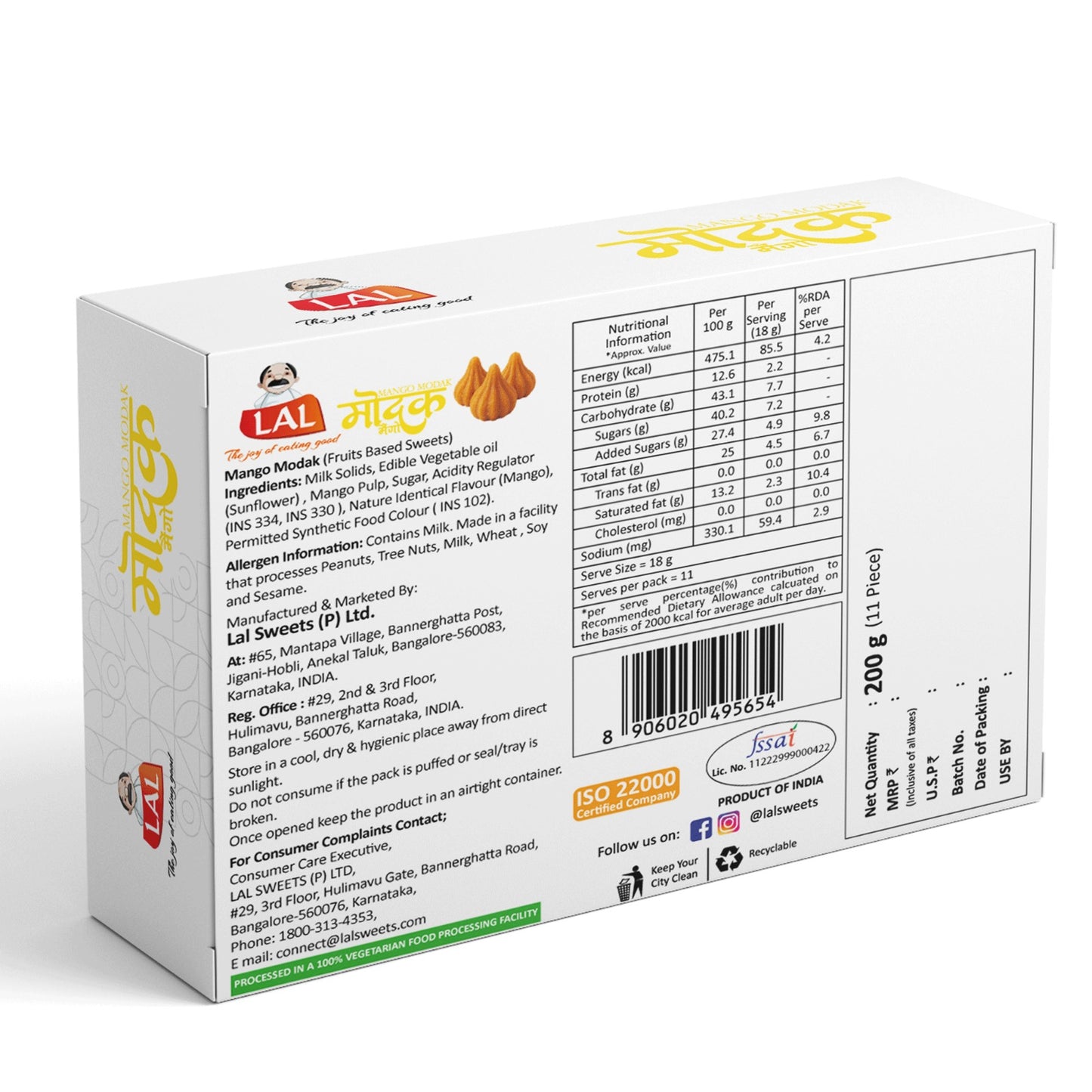 Lal Mango Modak 200g x 2 Packs
