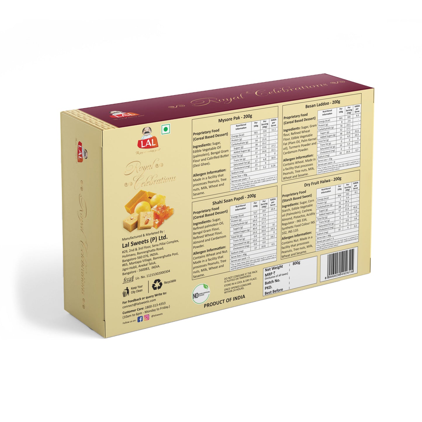 Royal Celebration 800g