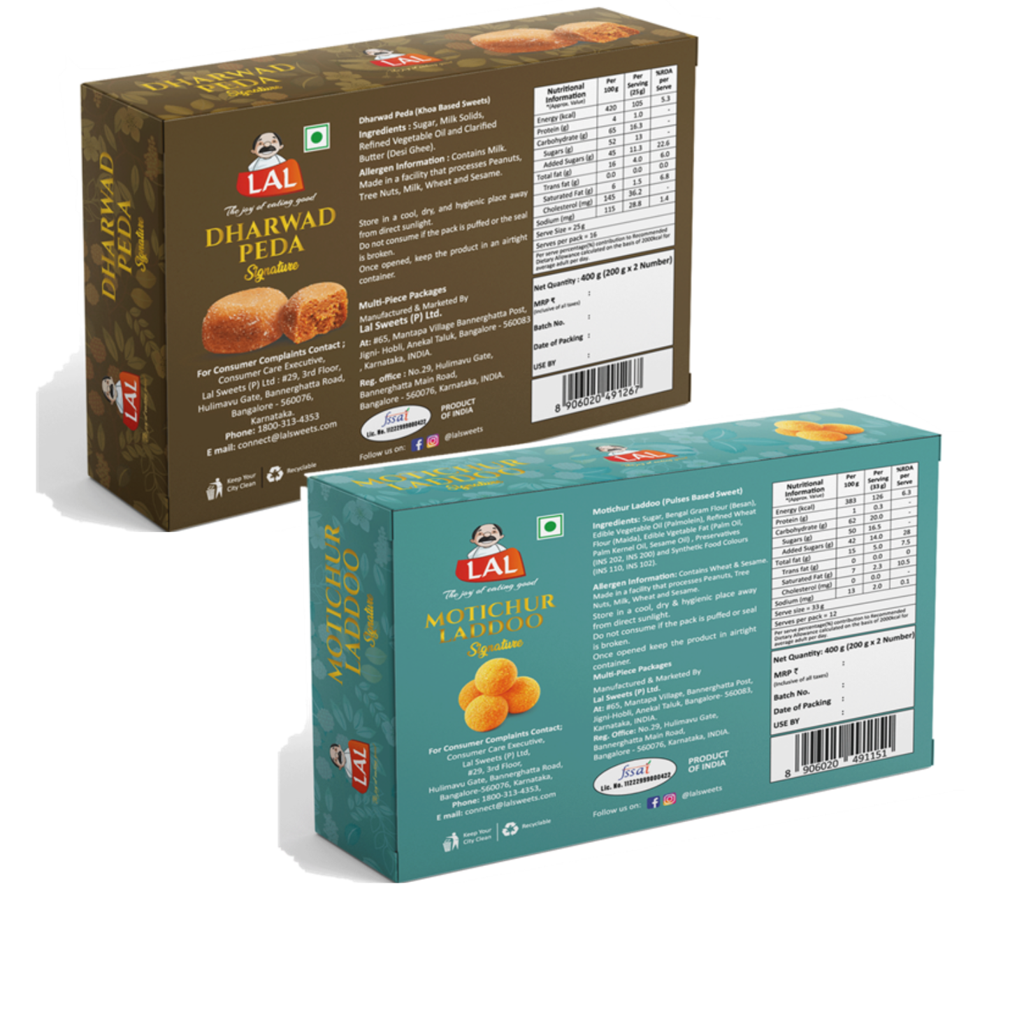 Dharwad Peda 400g & Motichur Laddoo 400g