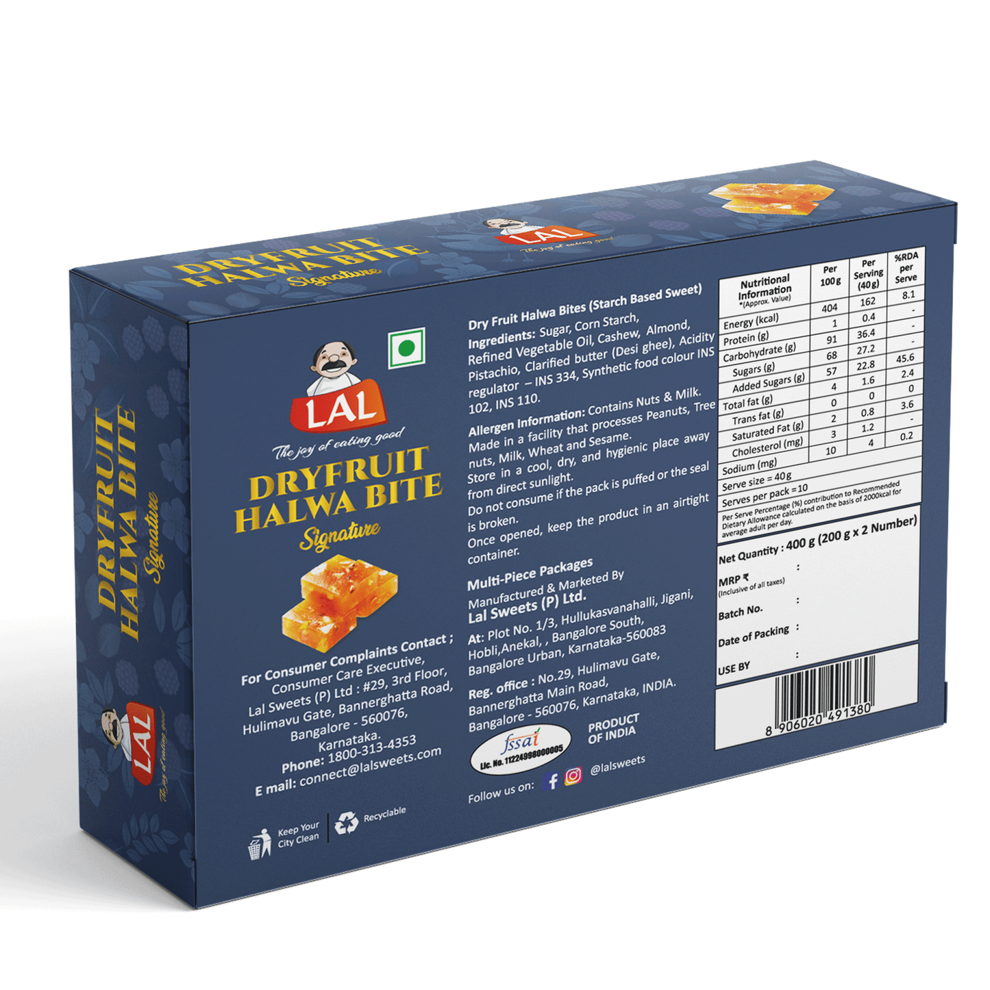 Lal Sweets Dryfruits Halwa bites - 400g