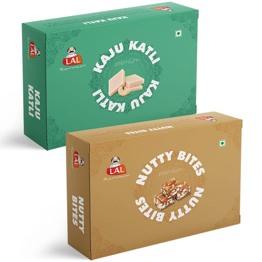 Kaju Katli Premium 400gm & Sugarless Nuttybites 400gm