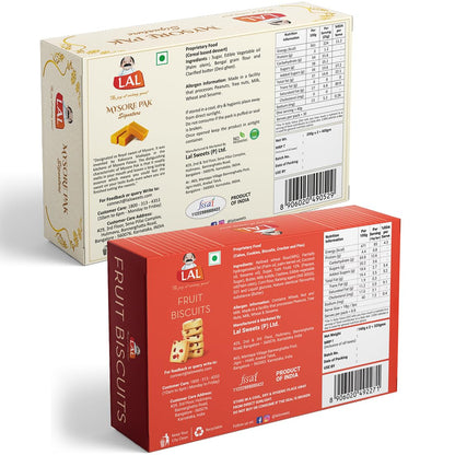 Mysore Pak 400gm & Fruits Biscuits 400gm