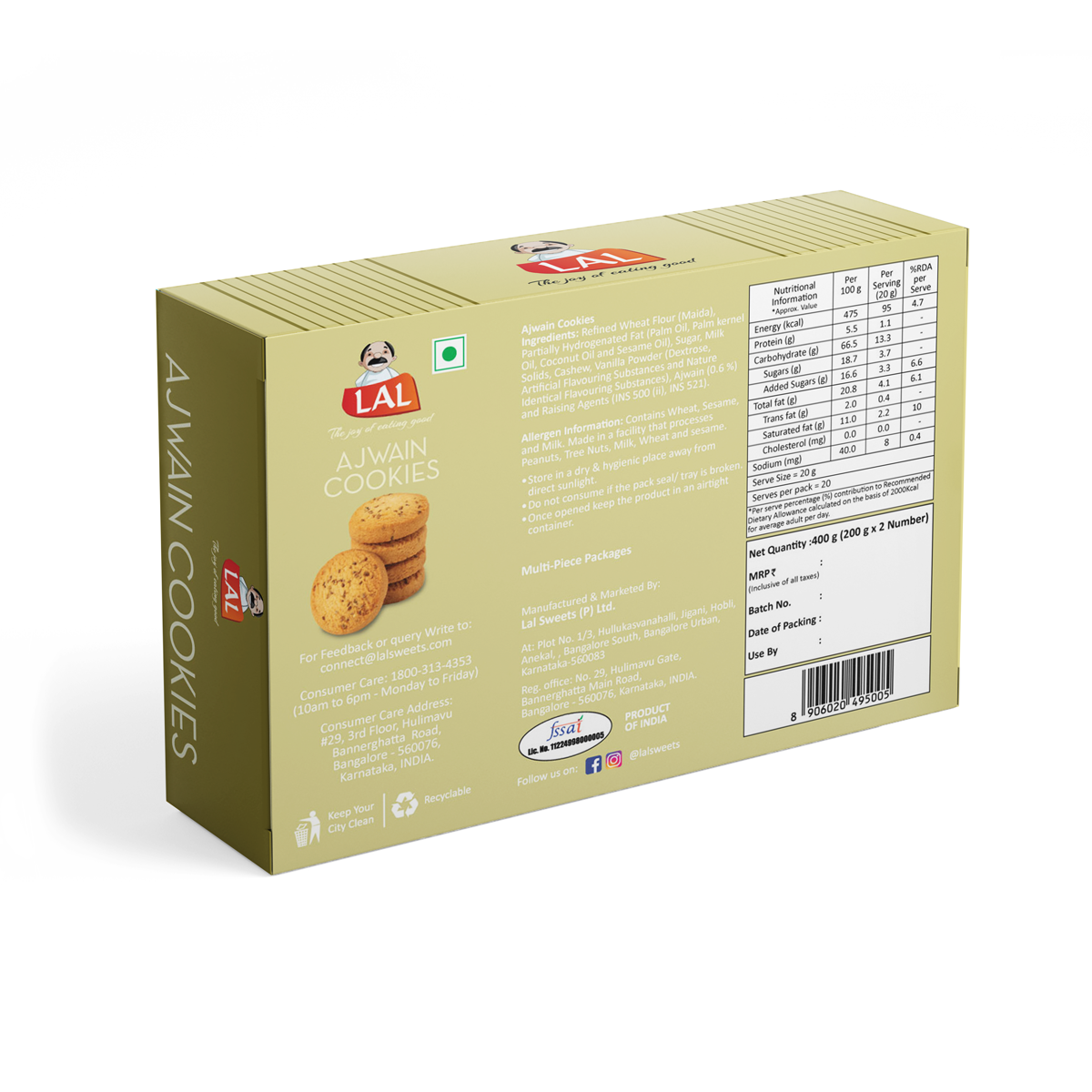 Lal Ajwain Cookies – 400g