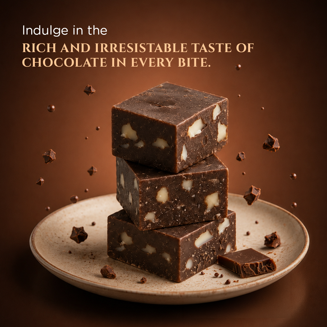 Lal Choco Almond Burfi - 400g