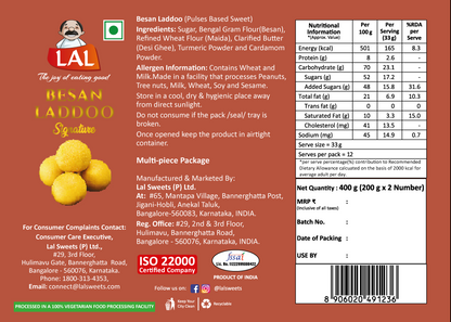 Lal Sweets Besan Laddoo Premium - 400gms