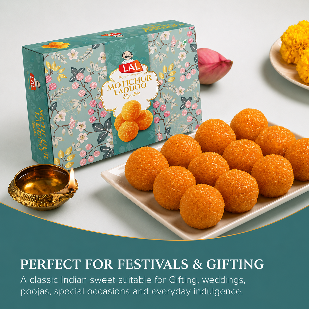 Lal Sweets Motichur Laddoo - 400g