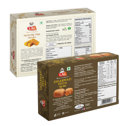 Mysore Pak Signature 400gm & Dharwad Peda 400gm