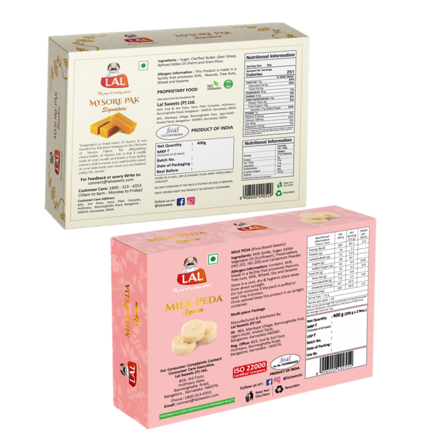 Mysore Pak Signature 400gm & Milk Peda 400gm