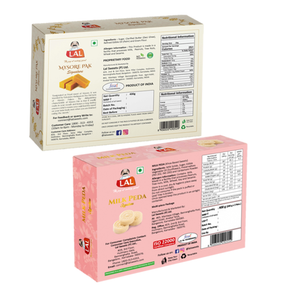 Mysore Pak Signature 400gm & Milk Peda 400gm