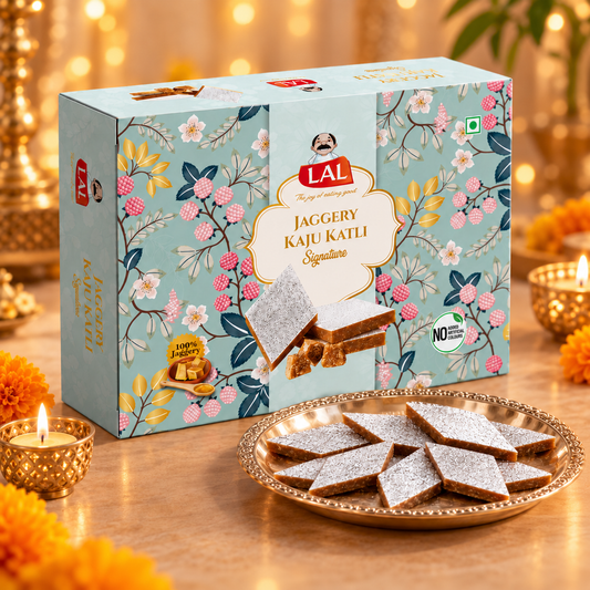 Lal Jaggery Kaju Katli - 400g