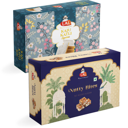 Kaju Katli Premium 400gm & Sugarless Nuttybites 400gm