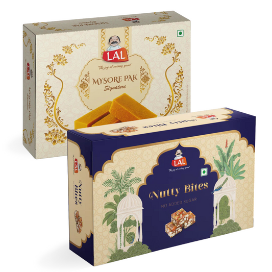 Mysore Pak Signature 400gm & Sugarless Nuttybite 400gm