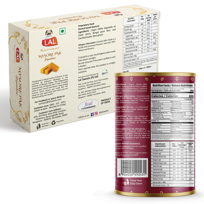 Mysore Pak 400g & Gulab Jamun 1 Kg