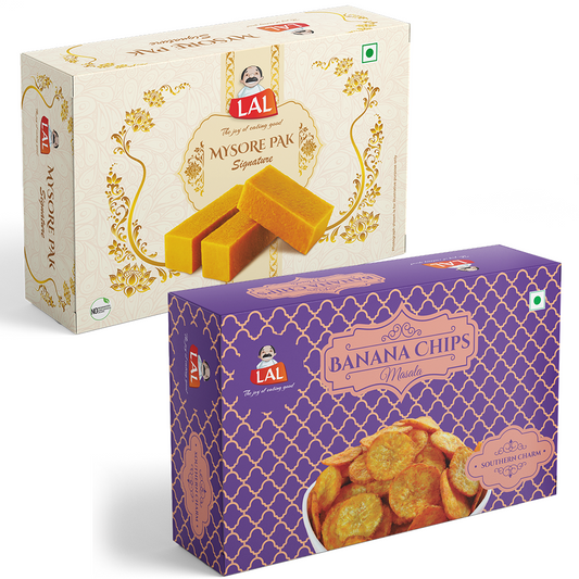 Mysore pak signature 400g and Banana chips masala 250g