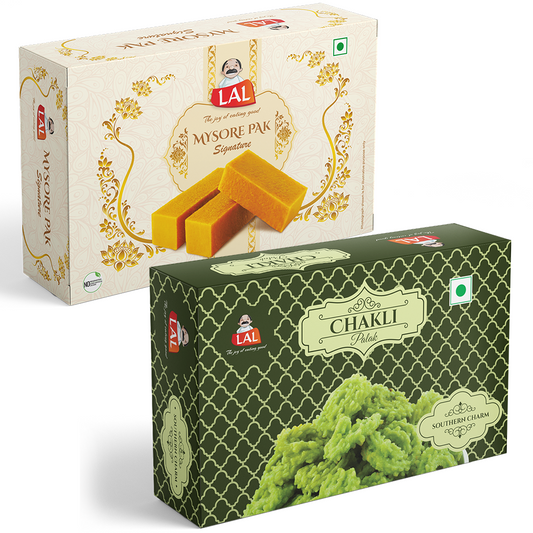 Mysore Pak Signature 400g and Chakli Palak 250g