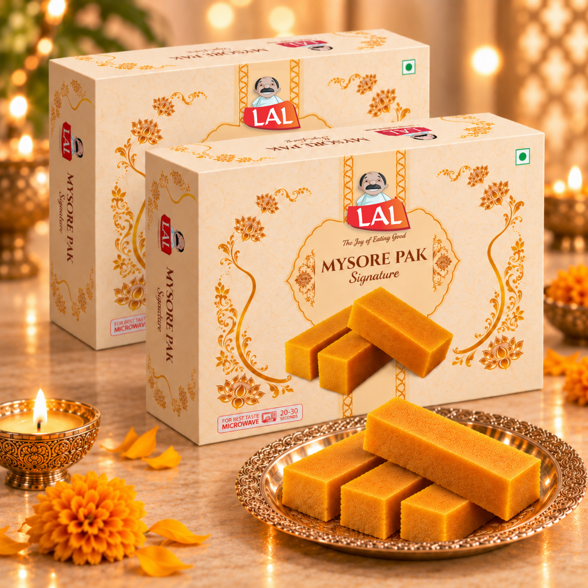 Lal Sweets Mysore Pak Signature - 200g x 2 Pack