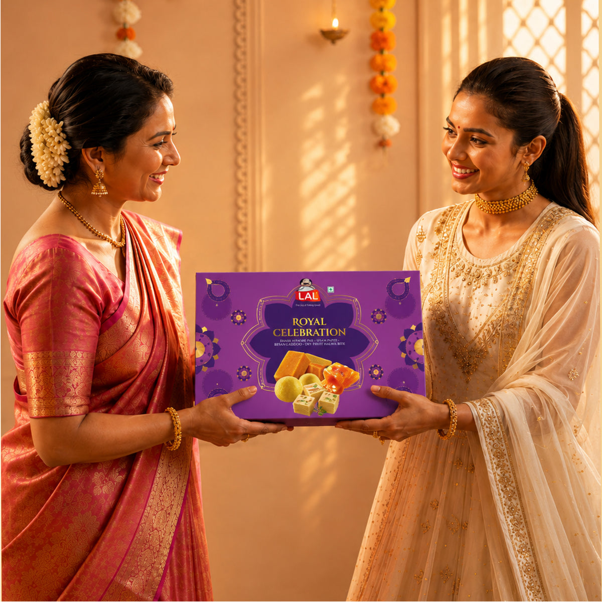 Lal Sweets Royal Celebration 800g | 4-in-1 Sweets Gift Pack