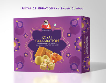 Lal Sweets Royal Celebration 800g | 4-in-1 Sweets Gift Pack