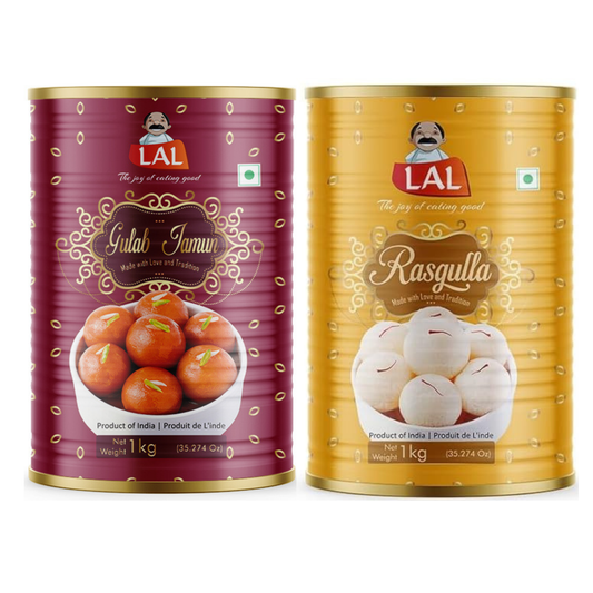LAL Sweets Rasgulla & Gulab Jamun Combo Pack 2kg