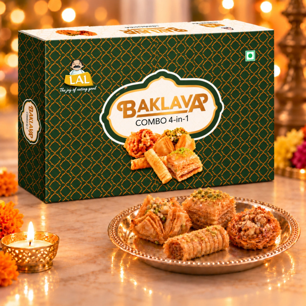 Lal Sweets Baklava 4-In-1 - 650gm