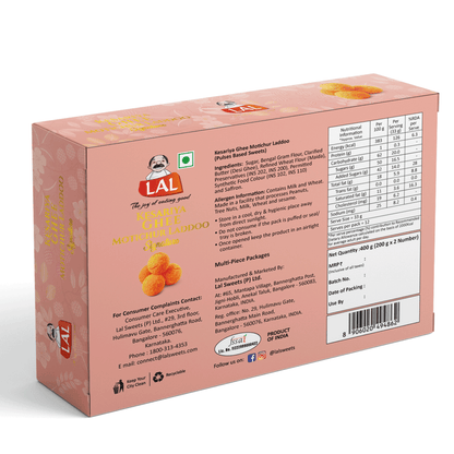 Lal  sweets Kesariya Ghee Motichur Laddoo – 400g